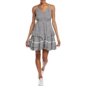 Maison Tara - Black and White Gingham Dress - SIze - 6
